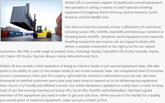 Global Lift Equipment Chandler